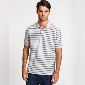 Nautica Classic Fit Mens Large Striped Polo